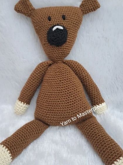 My 10-inch Mr. Bean's Teddy, made with classic cotton yarn for a timeless feel.