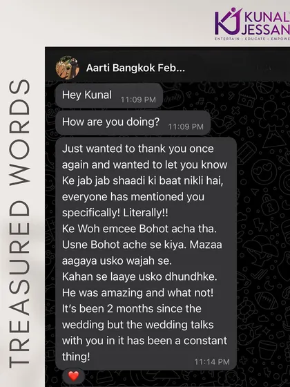 This message from the bride two months after her Thailand wedding is everything. Knowing that I made her destination wedding unforgettable for all her guests is the best reward.