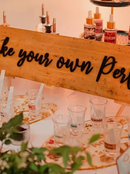 A unique "Make your own Perfume" bar at a Haldi ceremony. I believe in adding personalized and interactive experiences that guests will remember long after the wedding.