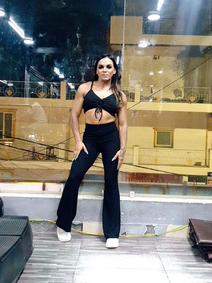 A stylish gym look. Feeling good about yourself is a huge part of the fitness journey.