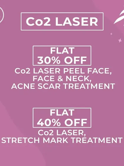 Our December offers include fantastic discounts on CO2 Laser treatments for the face, neck, acne scars, and even stretch marks.