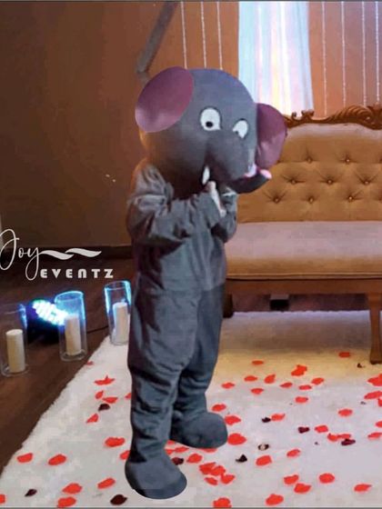 Bring your child's favorite character to life with our live mascot entertainment. Here, our friendly elephant mascot is ready to greet guests, pose for photos, and add a layer of interactive fun to the birthday celebration.
