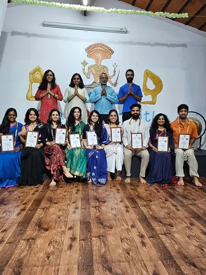 Our June 2024 Yin Yoga graduates, celebrating their certification after a course focused on stillness and deep stretching.