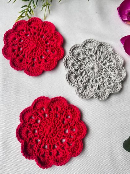 Busy Needles by Utpala Viswanath - Custom Crochet Home Decor Coasters for Every Mood photo 18