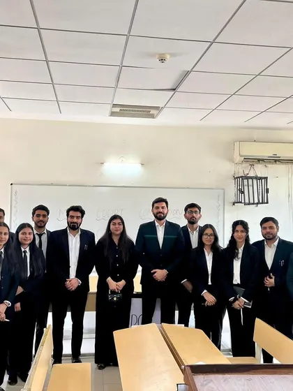 A group photo with the student participants after a tough round of moot court semi-finals. Their dedication and hard work are what will drive the future of the legal profession in India.