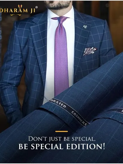 I believe in using only the best materials. This image showcases a premium Scabal worsted cashmere fabric, a special edition cloth for a client who wants unparalleled luxury and comfort.