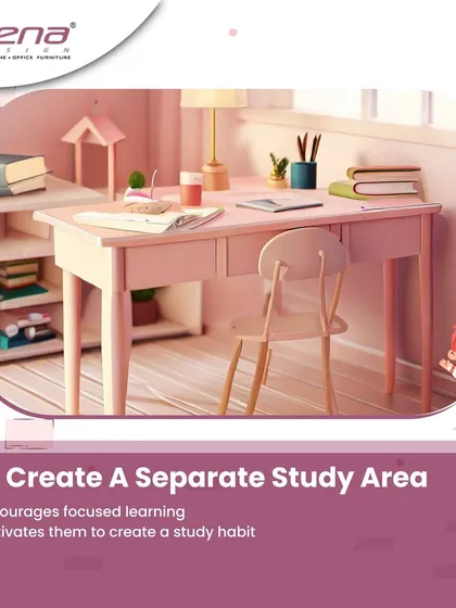 A key tip for a kid's room is to create a separate, dedicated study area. This encourages focused learning and helps motivate them to build a consistent study habit from a young age.