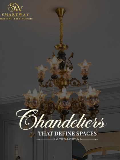 A traditional chandelier with ornate metalwork and glass shades. This piece is perfect for adding a touch of classic elegance to a formal dining room or living area.