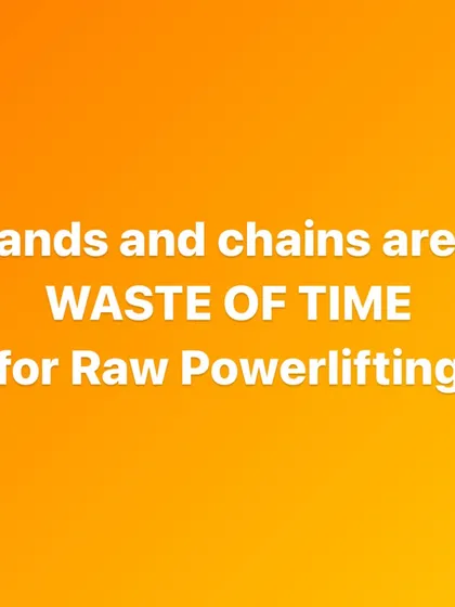 Why I believe bands and chains are a waste of time for raw powerlifting. Raw lifting is about mastering your body's mechanics without external variables. My philosophy is to focus on the unadulterated connection between the lifter and the bar.