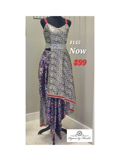 A special sale on some of my favorite fusion pieces. These images showcase a variety of draped and asymmetrical dresses, all at a fantastic price.