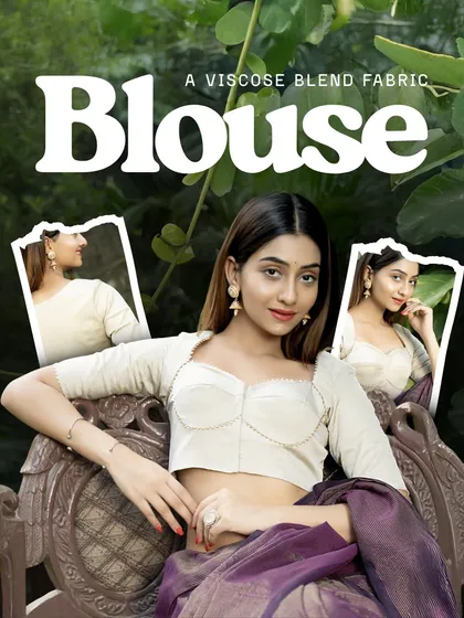 Elegance in every curve. Our Sweetheart Neckline Viscose Blend Blouse is crafted for comfort and styled for sophistication, a timeless piece to complement your saree with a modern twist.
