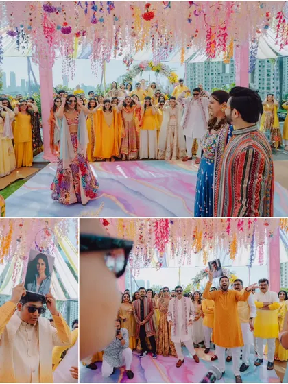 A carnival-themed Mehendi event is always a blast. We captured the fun games, the vibrant decor, and the couple's entry, which was full of playful moments.