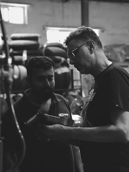 Collaborating with my main guy, Arif. Teamwork is essential for every complex build we take on.