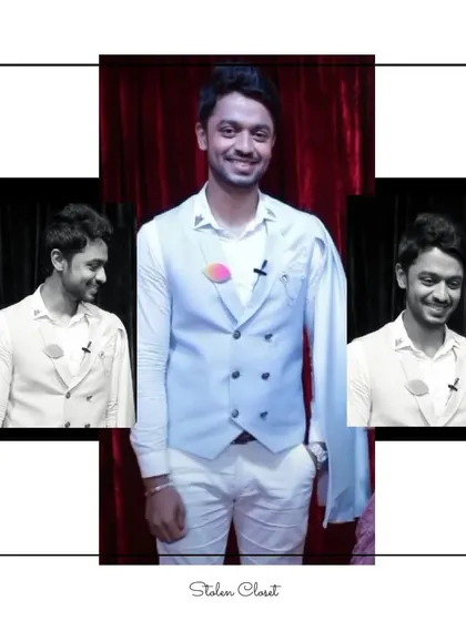 Here’s a custom outfit I designed for Yashwanth for the Anubandha Awards. The look features a unique cape-style element inspired by 70s fashion, creating a simple yet exciting silhouette that perfectly matched his charismatic personality on the red carpet.