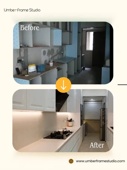 From a chaotic construction site to a sleek, functional galley kitchen. This before-and-after shows our commitment to creating clean lines, smart storage, and a workspace that is a joy to cook in.
