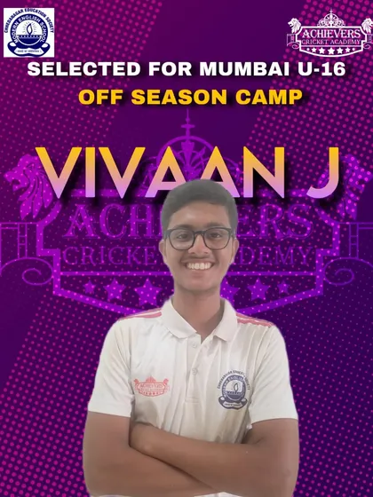 Another proud moment as Vivaan J gets selected for the Mumbai U-16 Off-Season Camp.