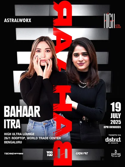 A flyer from a super fun back-to-back set in Bengaluru. Collaborating with other artists is a huge part of what I do, and this night at High Ultra Lounge was all about that max hardcore energy.