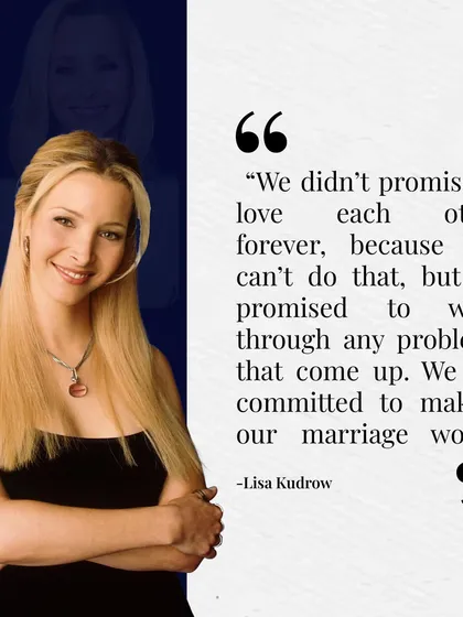 "We are committed to making our marriage work." This is the secret. It's not a promise of a problem-free life, but a promise to work through problems together.