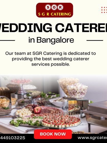 Our team is dedicated to providing the best wedding caterer services possible. This image of an elegant buffet with appetizers and salads showcases our ability to cater to modern tastes.