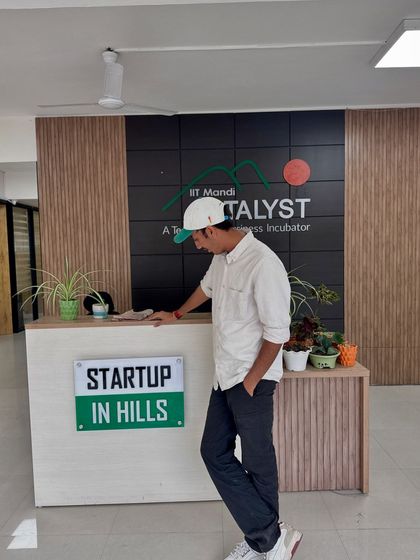 Inside the "Startup in Hills" incubator at IIT Mandi. I am excited to bring my drone expertise and training programs to this new environment.