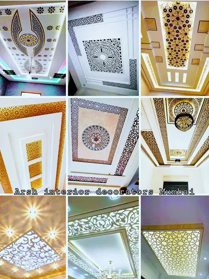 A stunning gallery of false ceiling designs with CNC jali and acrylic. These examples highlight the intricate and precise patterns I can create for a truly custom and luxurious look.