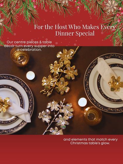 For the host who makes every dinner special, my centerpieces and table decor, like these floral napkin rings, turn a Christmas supper into a celebration.