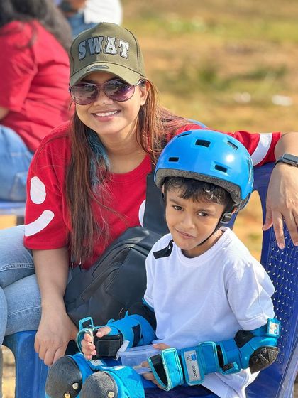Skating is a family affair. It's always great to see parents supporting their kids at events like the Skatethon.