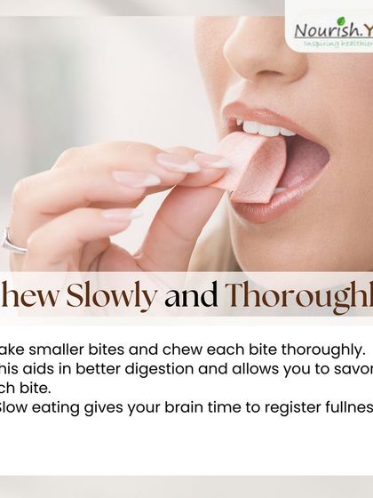 Mindful eating starts with chewing slowly and thoroughly. This simple practice aids digestion, allows you to savor each bite, and gives your brain time to register fullness, preventing overeating.