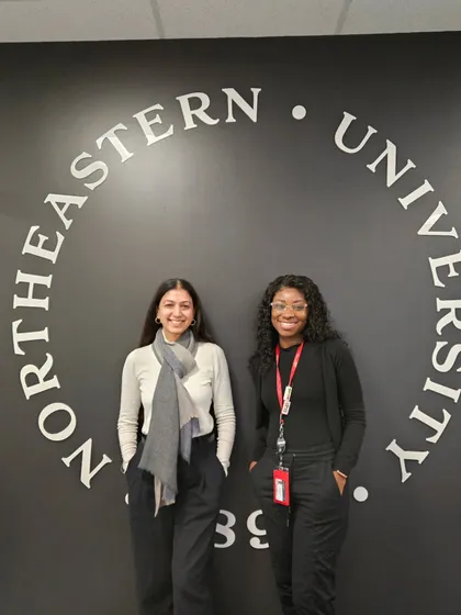 Posing with a student organizer after a journaling workshop at Northeastern University. It is always a joy to collaborate with students who are passionate about bringing wellness and self-awareness tools to their peers.