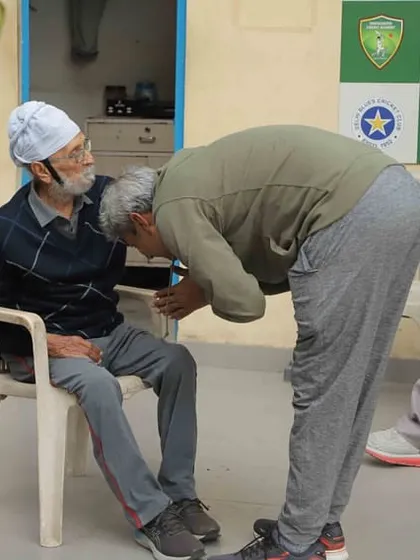 The tradition of respect continues. We were honored to have legendary cricketer Ajay Jadeja visit the academy to meet his coach, Shri Gurcharan Singh ji. It is this deep-rooted connection between our mentors and players that defines the spirit of our institution.