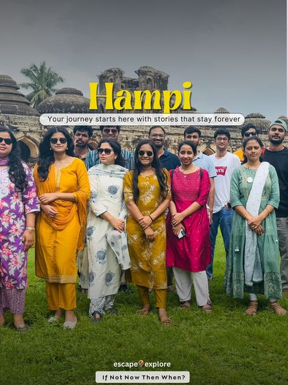 Exploring the ancient ruins of Hampi with a fun group. This trip is a journey back in time, exploring temples, boulders, and the unique landscape of this UNESCO World Heritage Site.