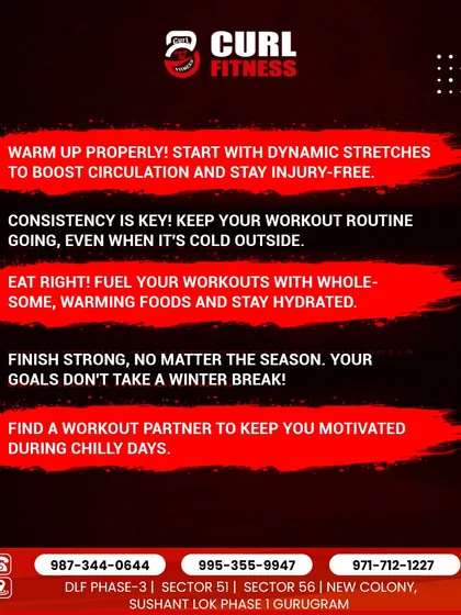 Here are our top tips for winter workouts. Warm up properly, stay consistent, eat right, and find a workout partner to keep you motivated.