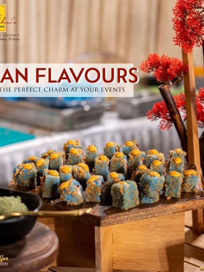 Our Asian flavours add the perfect charm to your events. This display of unique, colourful sushi rolls showcases our creativity and ability to offer visually stunning dishes.