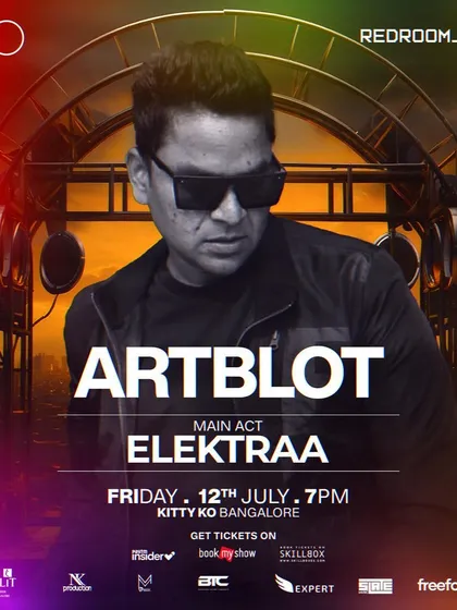My personalized flyer for a Redroom Friday with Elektraa, where I played both the opening and closing sets.