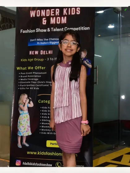 This participant looks poised and ready for her audition. It's a great opportunity for kids to get a taste of the modeling experience.