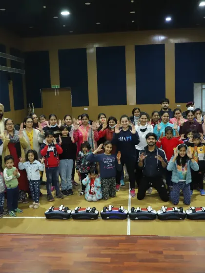 Empowering women and children with the skills to stay safe is a core part of my mission. This photo is from one of our specialized Women's Day self-defense workshops, building confidence in a supportive group setting.