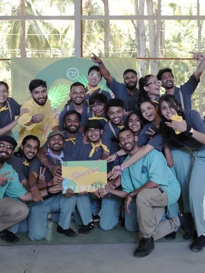 A winning crew from Spectra 2024, proud of their hard work.