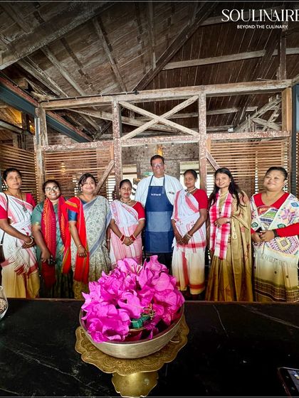 Our team with homegrown chefs for the 'Forest to Feast' event at the Tata CSR Forum in Mumbai. We collaborate on unique culinary initiatives that celebrate heritage and sustainability.