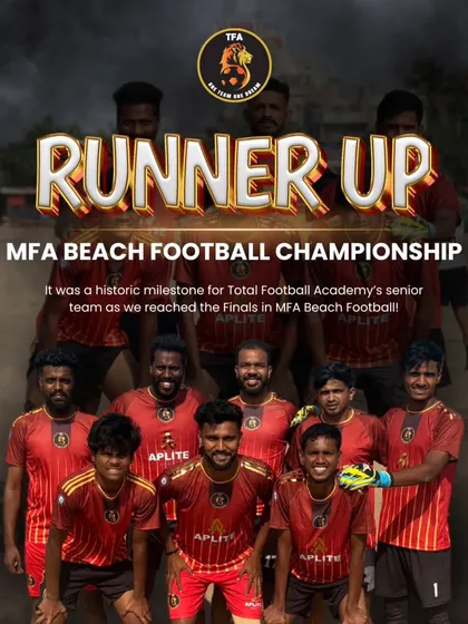 A historic milestone for our senior team, finishing as runners-up in their debut MFA Beach Football Championship season.