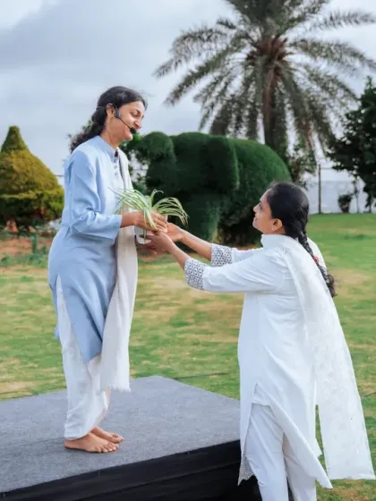 A moment of gratitude and connection after the International Day of Yoga event. It is a privilege to share these practices and see them received with such openness.