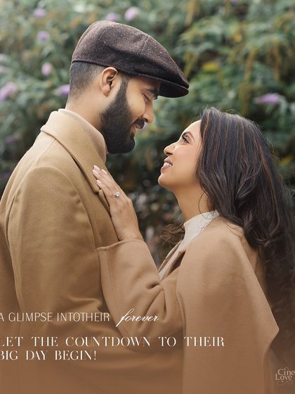 A glimpse into their forever. This romantic close-up from their London pre-wedding shoot captures their love and excitement for their big day.