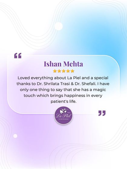 We are touched by this patient's feedback describing our work as having a 'magic touch'. It is our goal to bring happiness and positive results into every patient's life through dedicated and expert dermatological care.