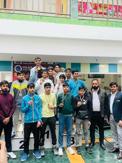 Another angle of our victorious U-14 and U-18 boys' team with their coaches.