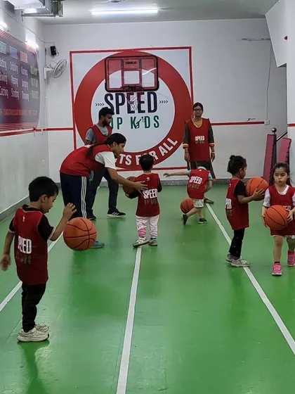 Even the smallest players get in on the action. We provide age-appropriate equipment to make learning sports like basketball accessible and fun for everyone.