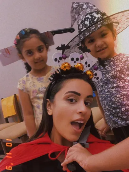 Getting into the spooky spirit with these cuties at a weekend baking workshop. We had so much fun in our Halloween costumes.
