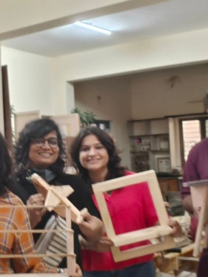 Saturday sessions are always full of energy. This group made everything from small stools to picture frames, learning the basics of carpentry.