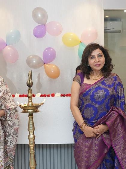 The ceremonial lighting of the lamp at our new academy, marking an auspicious beginning.