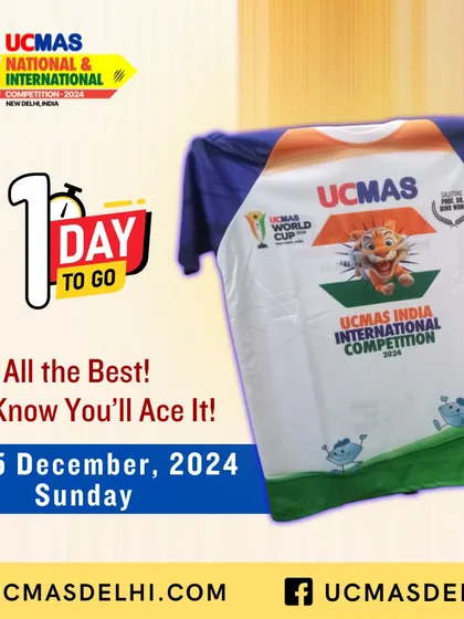 The countdown is on with just one day to go for the UCMAS National & International Competition. We know our students will ace it, and we are excited to see them showcase their incredible skills.