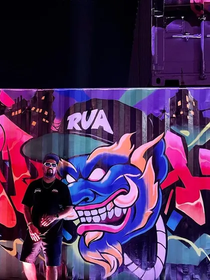 Another angle of the impressive street art at Rolling Loud Thailand.
