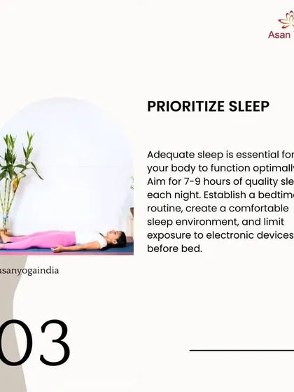A tip for staying healthy: prioritize 7-9 hours of quality sleep each night, as it's essential for your body to function optimally.
